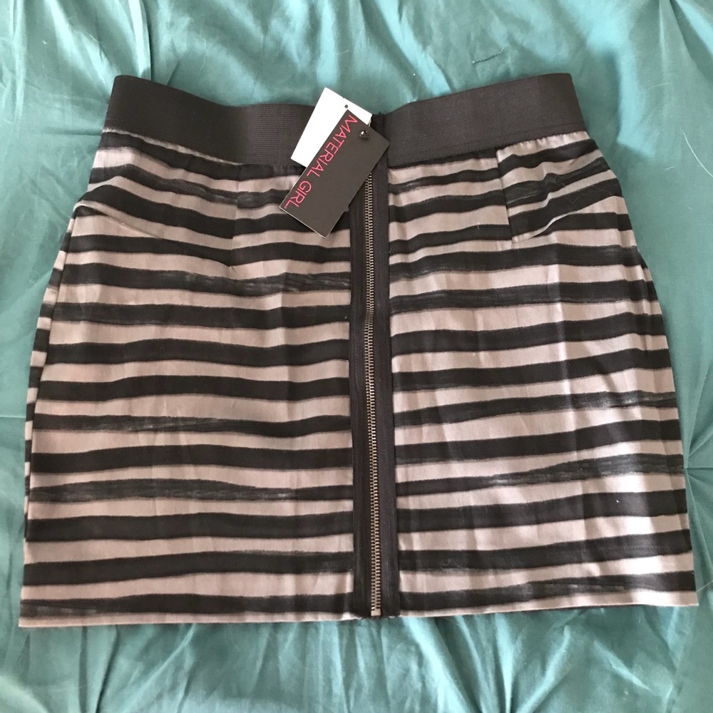 Material Girl Grey and Black Skirt